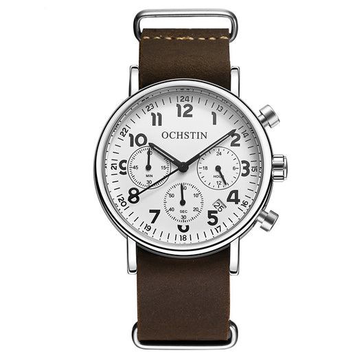 Reloj de Cuarzo Multifunción con Calendario de Tres Esferas - Image 14