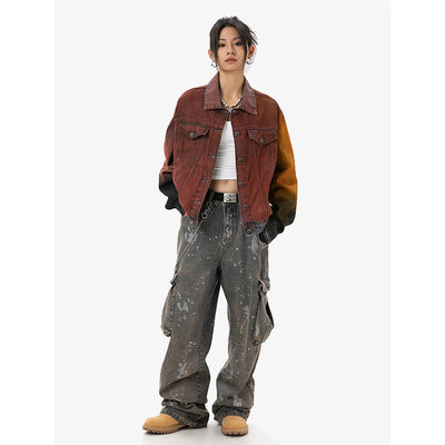 Chaqueta Denim Vintage Americana Oversize Lavado Relajado - Image 2