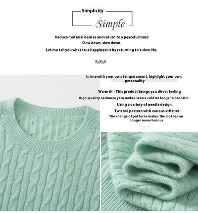 Suéter de Cuello Redondo para Mujer en Cashmira Pura - Image 9