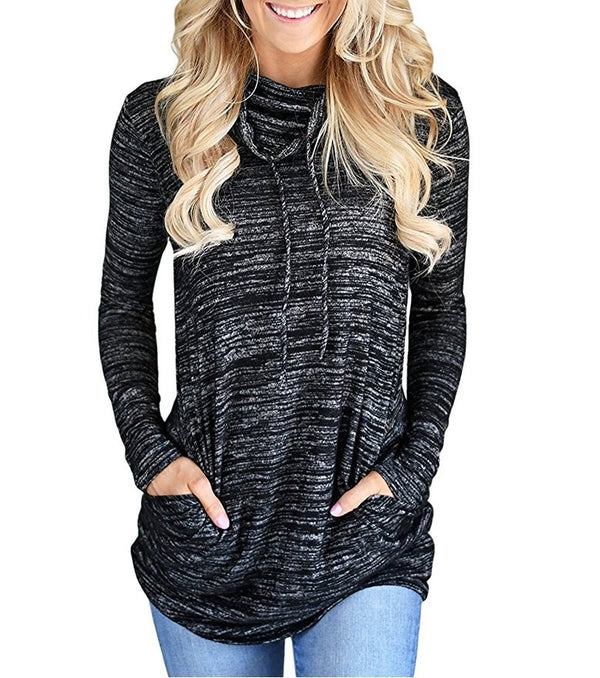 Suéter Suelto con Cuello Texturizado y Bolsillo Deportivo