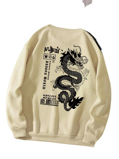 Sudadera Holgada Estampado Dragón Tokio Otoño Invierno - Image 3