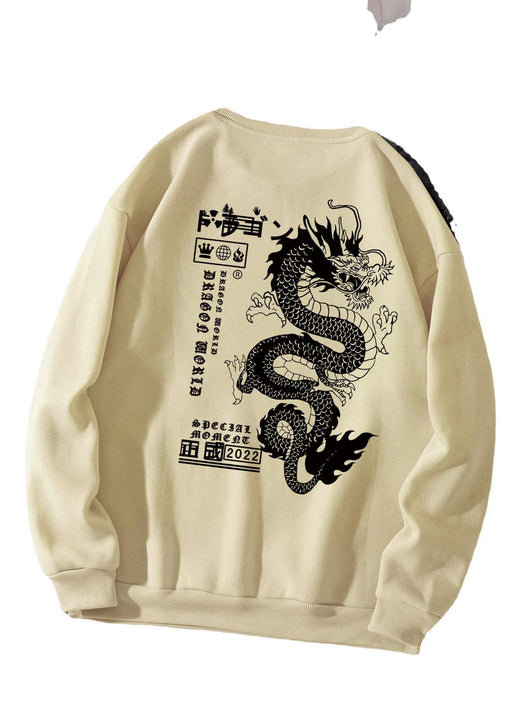 Sudadera Holgada Estampado Dragón Tokio Otoño Invierno - Image 3