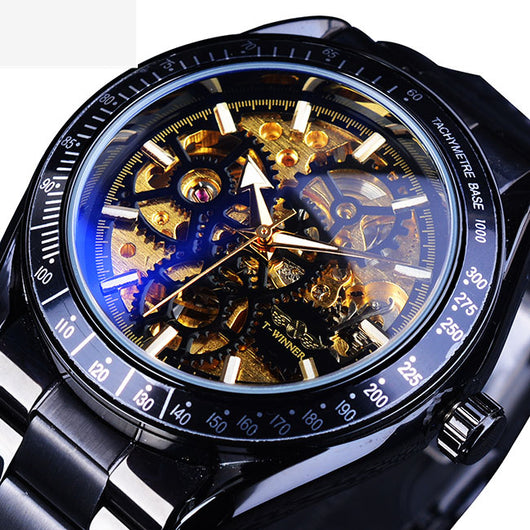 Reloj Mecánico Esqueleto de Acero para Hombre - Diseño Casual y Elegante - Image 17