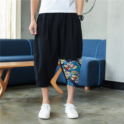 Pantalones Harem de Algodón y Lino para Hombre - Estilo Harajuku Casual - Image 11