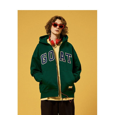 Sudadera con Capucha de Polar Monograma Bordado y Cierre - Image 13