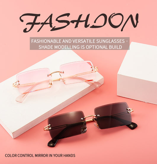 Gafas de Sol Rimless Europeas - Diseño Moderno y Minimalista