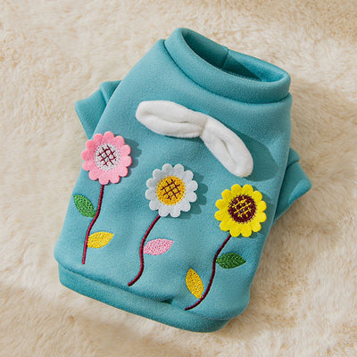 Suéter para Mascotas Pequeñas con Flores 3D - Image 11