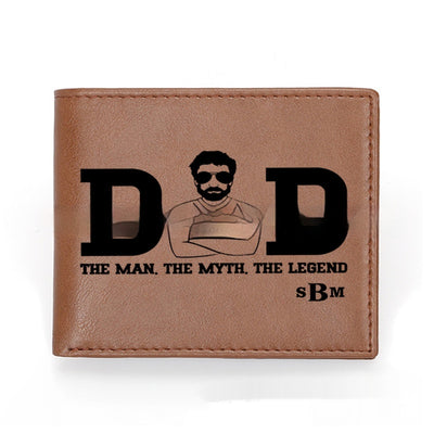 Billetera de Cuero Personalizada para Papá - Diseño Retro Europeo Ultraligera - Image 11