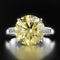 Creative Fashion Three Stone Diamond Women's Ring Yellow No.5