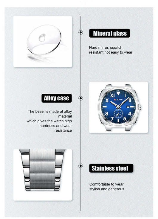 Reloj de Cuarzo Resistente al Agua para Hombre - Estilo Ejecutivo - Image 11