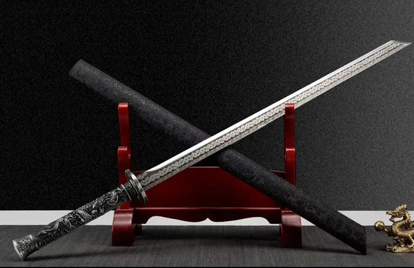 Espada Horizontal Xiaolong Dinastía Tang - Acero Manganeso Alto para Coleccionistas