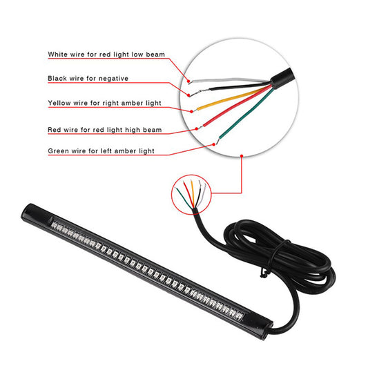 Luz LED de Freno y Direccional para Moto - Barra Impermeable Auxiliar - Image 2