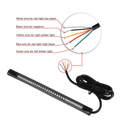 Luz LED de Freno y Direccional para Moto - Barra Impermeable Auxiliar - Image 2
