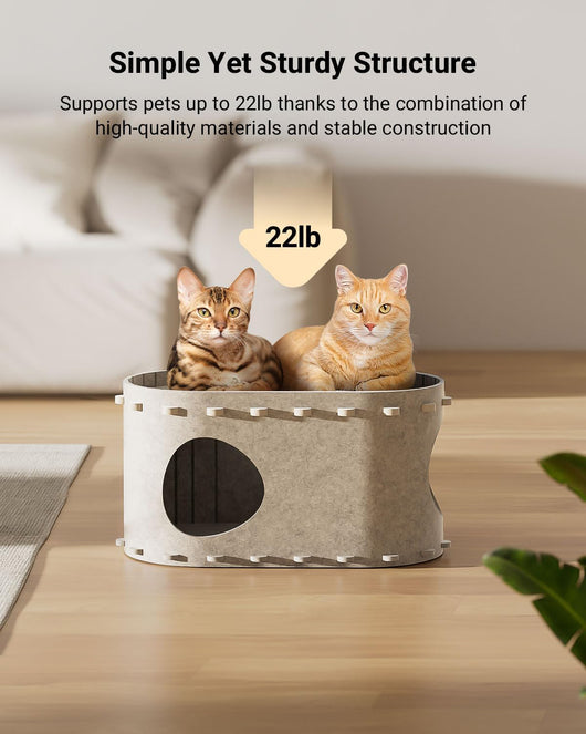 Casa Cueva para Gatos con Túnel Plegable y Resistente a Arañazos - Image 7