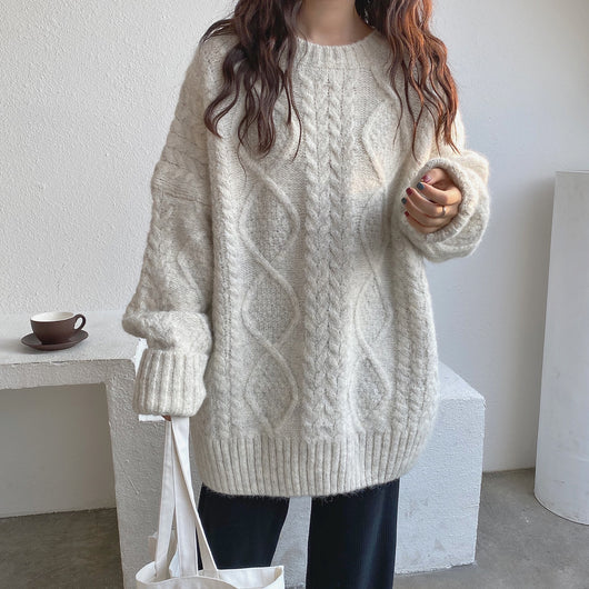 Suéter Holgado para Mujer - Abrigo Grueso Otoño Invierno