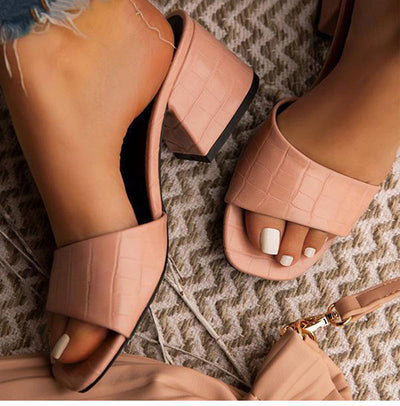 Sandalias de Cuero con Tacón Grueso para Mujer - Image 10