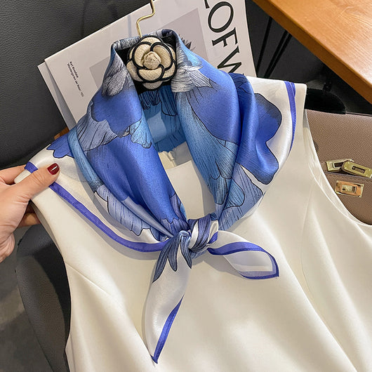Pañuelo de Seda Premium con Chal Elegante para Mujer - Image 3