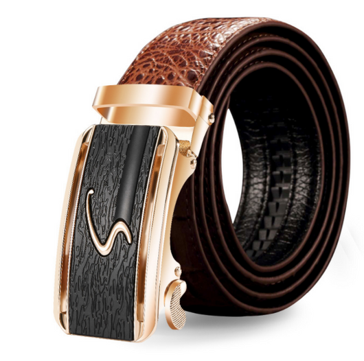 Cinturón de Cuero Genuino para Hombre con Hebilla Automática - Image 6