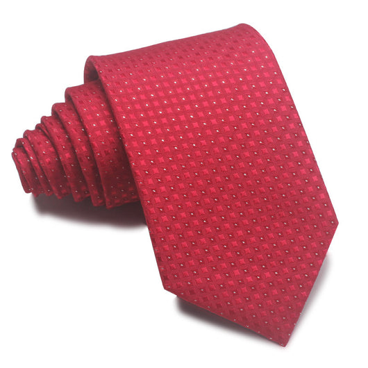 Corbata Jacquard Rayada 8CM para Hombre - Rojo, Negro y Azul - Image 22