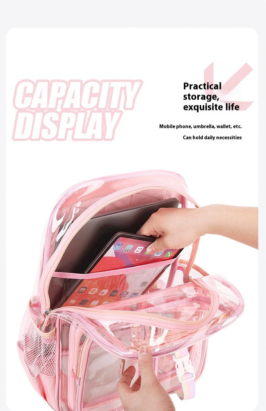 Mochila Escolar Transparente Impermeable para Primaria y Secundaria - Image 14