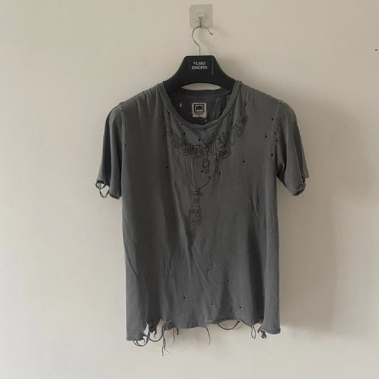 Polera Manga Corta Estilo Vintage Remodelada