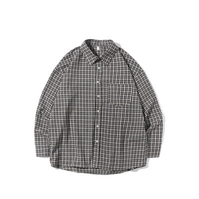 Camisa de Cuadros Retro Manga Larga para Hombre - Image 6