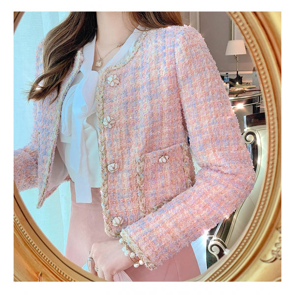 Chaqueta Corta de Manga Larga Elegante para Mujer