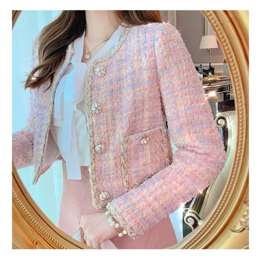 Chaqueta Corta de Manga Larga Elegante para Mujer