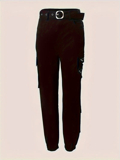 Pantalones de Trabajo Talle Alto con Bolsillos de Cierre - Image 9