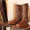 Botas Casuais Masculinas de Cano Médio com Salto Anabela Baixo - Versáteis e Confortáveis