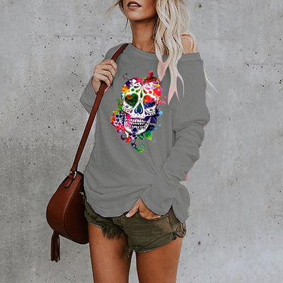 Playera Halloween con Estampado Asimétrico Largo - Image 3