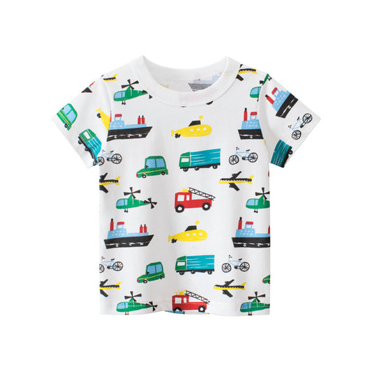 Camiseta Infantil Coreana de Manga Corta