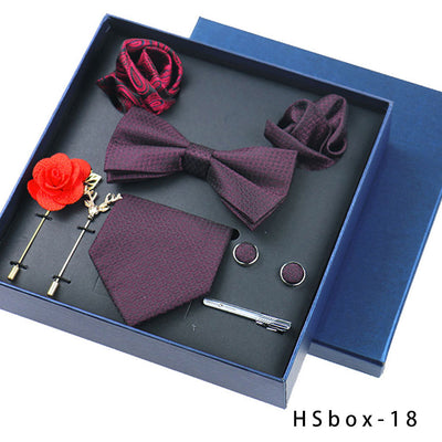 Set de 8 Piezas Accesorios Formales para Hombre - Corbatas, Moños y Pañuelos - Image 19