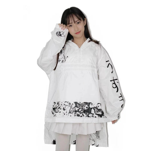 Cortavientos Impermeable Harajuku para Mujer - Image 5