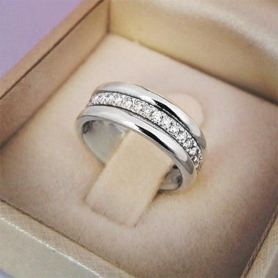 Anillo de Moda Dorado con Rhinestones Plateado en Cobre - Image 7