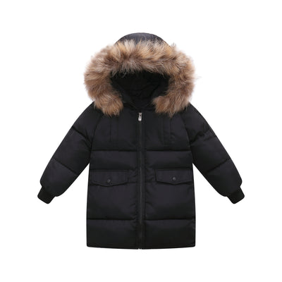 Chaqueta Acolchada Infantil con Cuello de Pelaje Desmontable - Camuflaje - Image 5