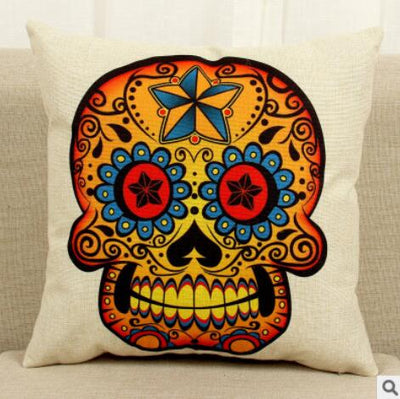 Cojines de tela con patrón calavera - Image 5