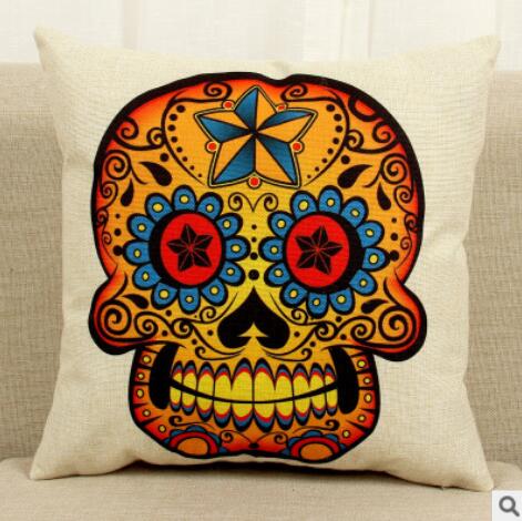 Cojines de tela con patrón calavera - Image 5