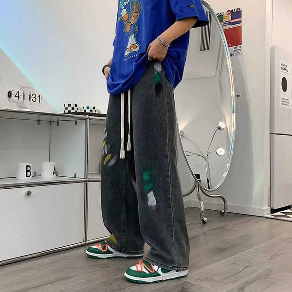 Pantalones Rectos Anchos Hip Hop Personalizados de Moda Urbana