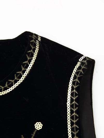 Abrigo Bordado para Mujer con Detalles de Terciopelo - Image 16