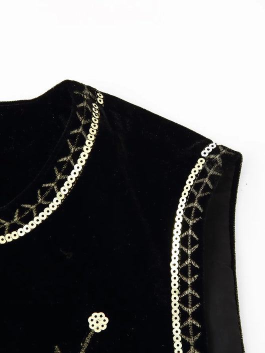 Abrigo Bordado para Mujer con Detalles de Terciopelo - Image 16