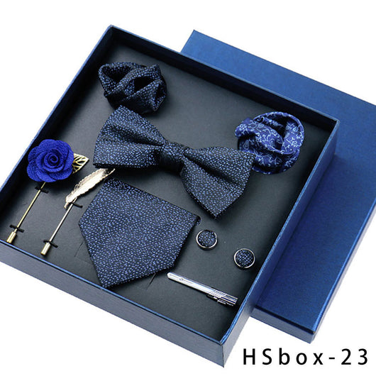 Set de 8 Piezas Accesorios Formales para Hombre - Corbatas, Moños y Pañuelos - Image 24