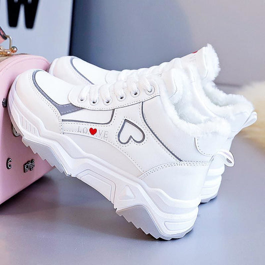 Zapatillas Deportivas Altas de Algodón y Cachemir para Mujer - Image 14
