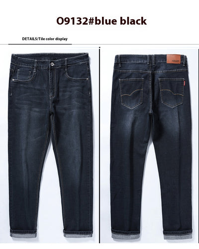 Jeans Rectos Elásticos para Hombre - Primavera Otoño Fit Cómodo - Image 26