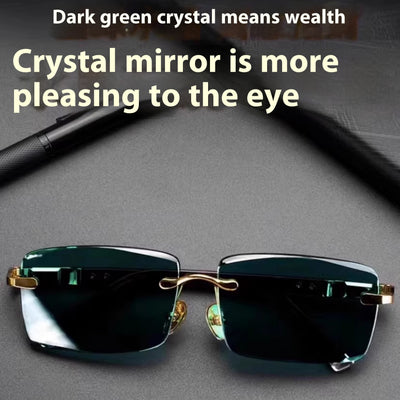 Vasos de Cristal Verde Oscuro para Atraer Prosperidad - Image 2