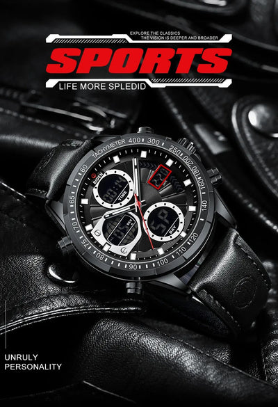 Reloj de Pulsera Deportivo para Hombre con Correa de Cuero PU - Image 16