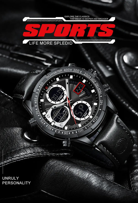 Reloj de Pulsera Deportivo para Hombre con Correa de Cuero PU - Image 16