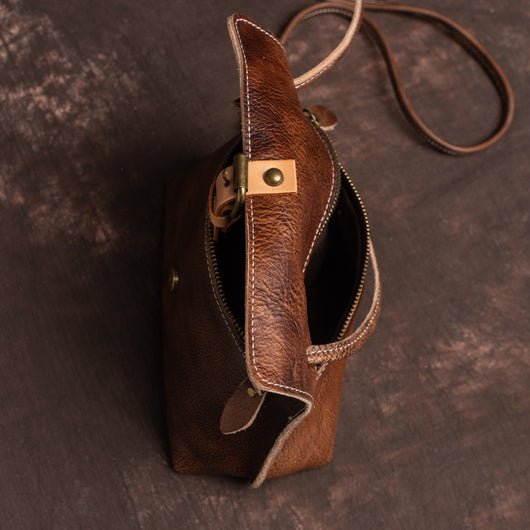 Bolso de Cuero Retro Crema para Mujer - Suave y Versátil - Image 10