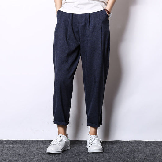 Pantalones Capri Casuales de Algodón y Lino - Image 7