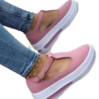 Mocasines Rojos para Mujer con Suela Gruesa y Punta Redonda - Image 5